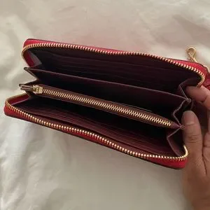 Coach | Bags | Beautiful Red Leather Authentic Coach Wallet  display picture 1